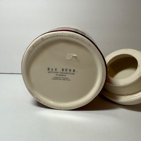 Rae Dunn 7" YUM Canister Buffalo Plaid By Magenta Artisan Collection Christmas - Picture 10 of 11